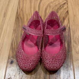 Mini Melissa Pink Sparkle Dress Shoes
